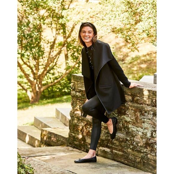 NWT Addison Bay Oversized Black Wrap Jacket Size XS $198 MSRP